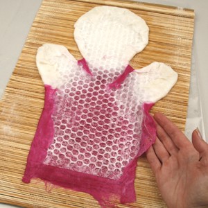 Wet felted hand doll