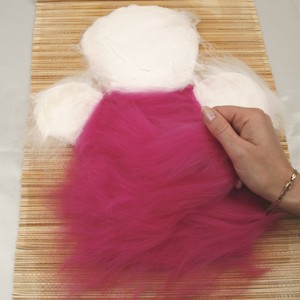 Wet felted hand doll
