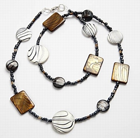 A Necklace with Shell Beads