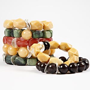 A Bracelet with Stone Beads - 108598