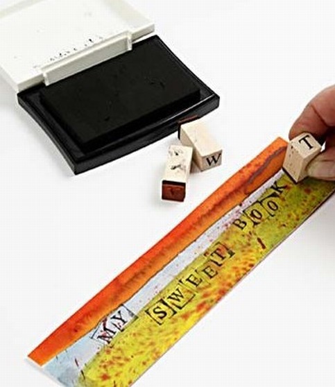 A Bookmark with Letter Print