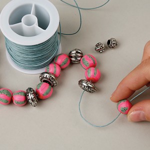 Cernit beads with pattern