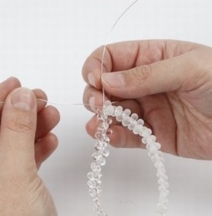 A Heart from Drop-Shaped Glass Beads