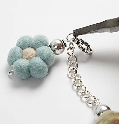 A Necklace with Wool and Silver