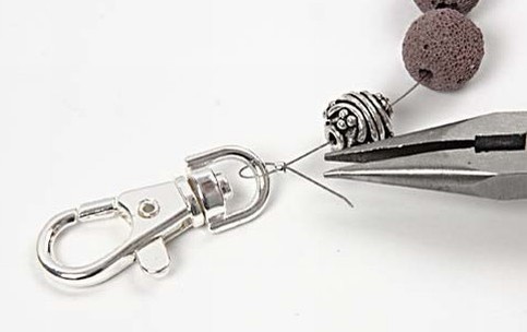 A Lava Necklace with Pendants