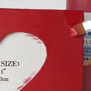 Romantic decorations on frames, boxes and pencil holders