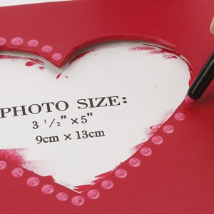 Romantic decorations on frames, boxes and pencil holders