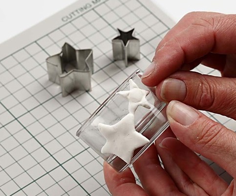 Christmas Tea Light Candle Holders with Silk Clay