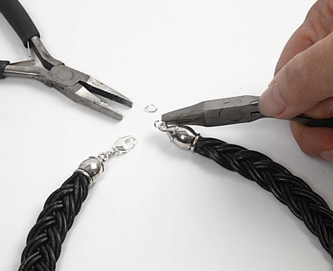 A Leather Cord Necklace with a Heart