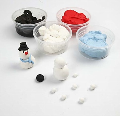 Silk Clay Figures in Candle Holders