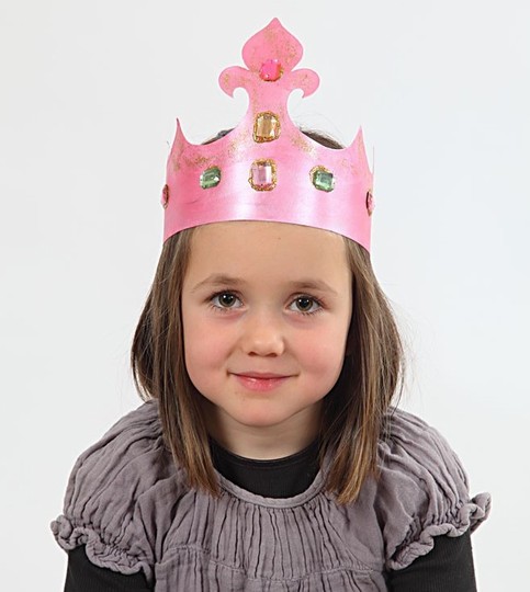 A Cardboard Crown with Rhinestones