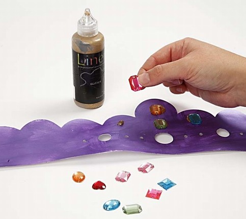 A Cardboard Crown with Rhinestones