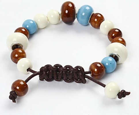 A Bracelet with Ceramic Beads