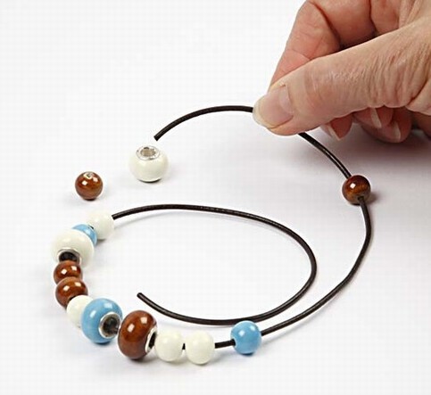 A Bracelet with Ceramic Beads