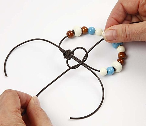 A Bracelet with Ceramic Beads