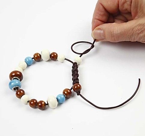 A Bracelet with Ceramic Beads