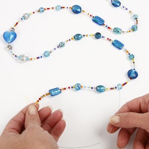 Beautiful necklace with mixed beads