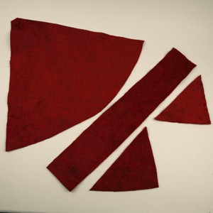 Christmas hat made of velour felt