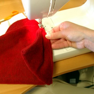 Christmas hat made of velour felt
