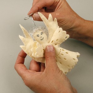 Angel of felt laces