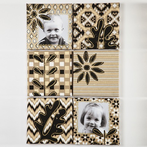 Canvases decorated with Handmade Paper