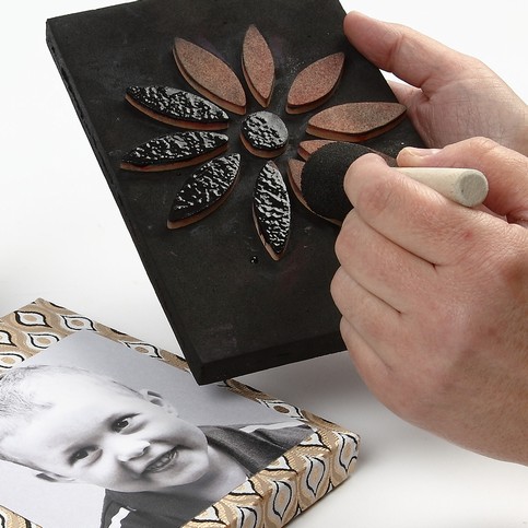Canvases decorated with Handmade Paper