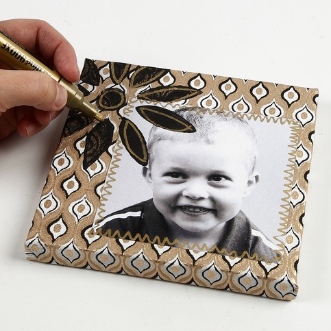 Canvases decorated with Handmade Paper