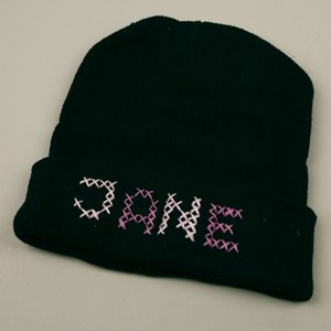 embroidery on knitted hat