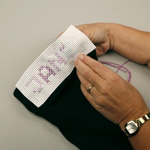 embroidery on knitted hat