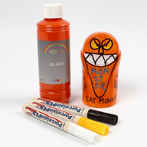 A-Color Glass Paint on Terracotta