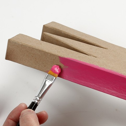 Papier-M ch letters with Handmade Paper