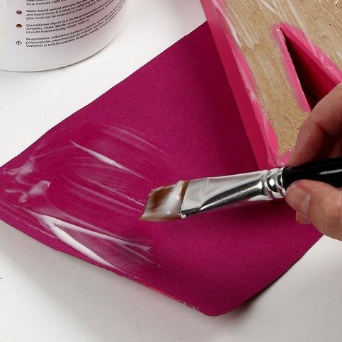 Papier-M ch letters with Handmade Paper