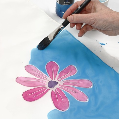 Silk Painting fixed with an Iron