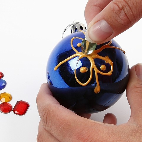 Christmas Baubles with Gold