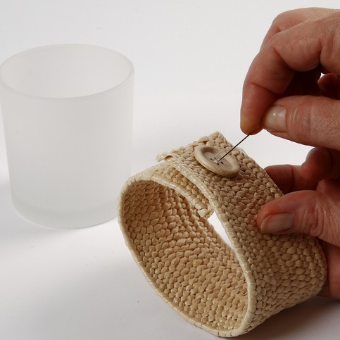 Frosted Candle Holders with a Coat