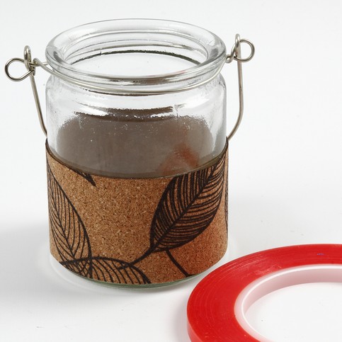 Candle Holder with Cork and Wood Veneer