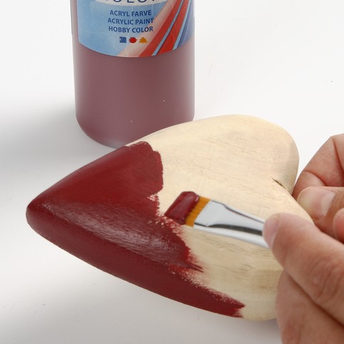 Painted Wooden Hearts