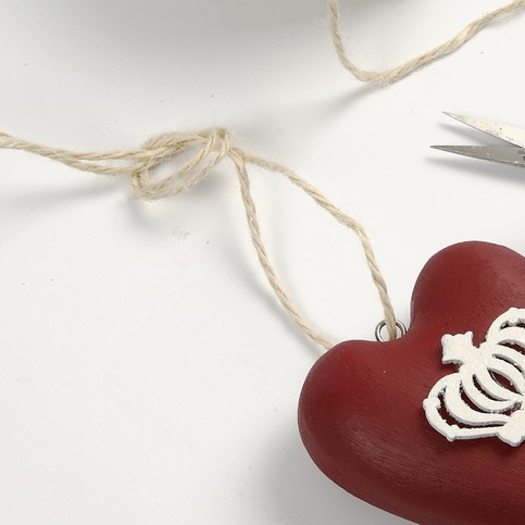 Painted Wooden Hearts