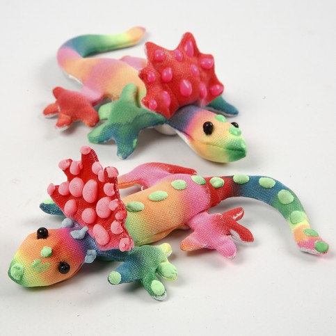 Fabric Creepy-Crawlies coloured and decorated with 3D Puff Liner