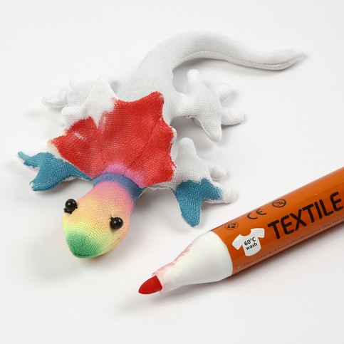Fabric Creepy-Crawlies coloured and decorated with 3D Puff Liner