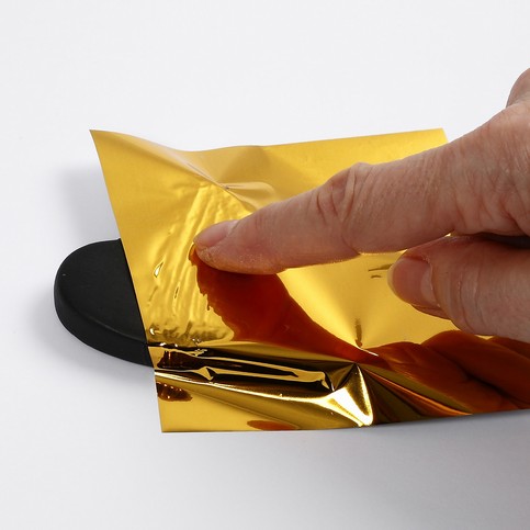 A Terracotta Heart with Gold Art and Craft Foil