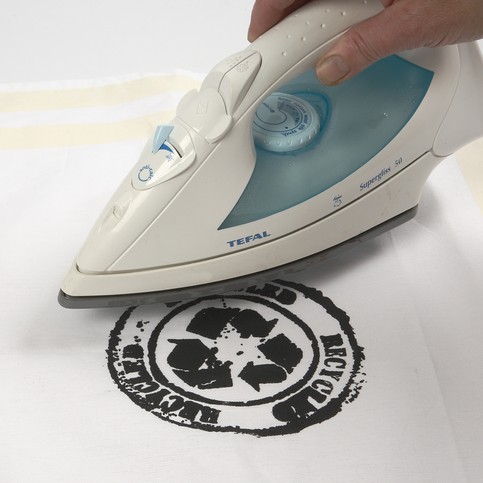 Screen Stencil Prints on a Tea Towel and a Cushion Cover