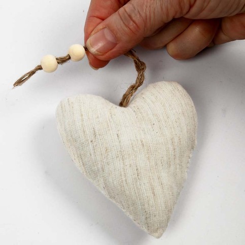 Fabric Hearts with a Button and 3D Gold Liner