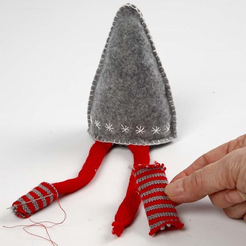 Felted Pixies with long Knitted Tube Socks