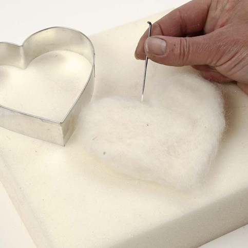 Felted Woollen Hearts with a Ribbon