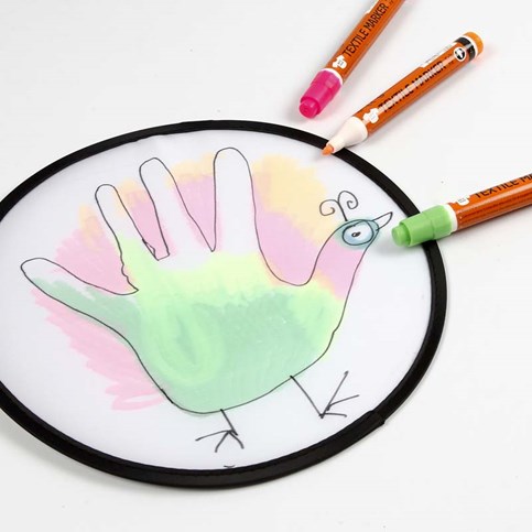 Textiles decorated with Fabric Markers and 3D Liner