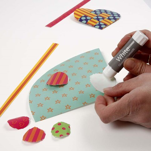A Woven Heart and a Cone made from Glazed Paper