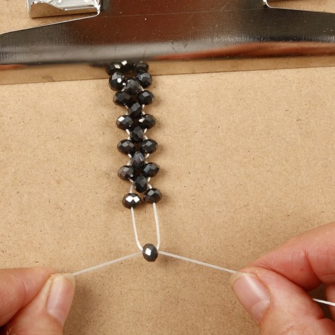 A Bracelet made from Faceted Beads – decorated with a Fashion Link