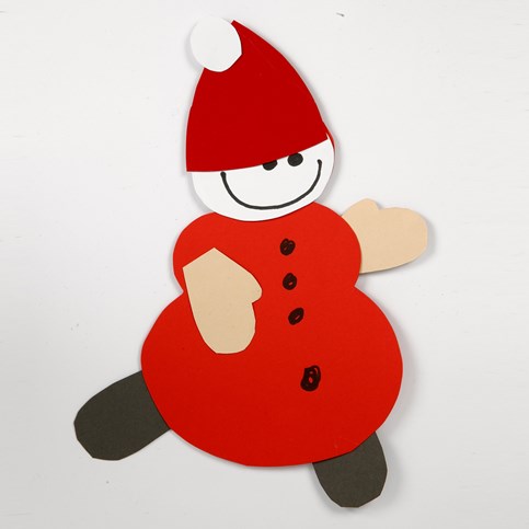A Reindeer and other Christmas Figures made from Card