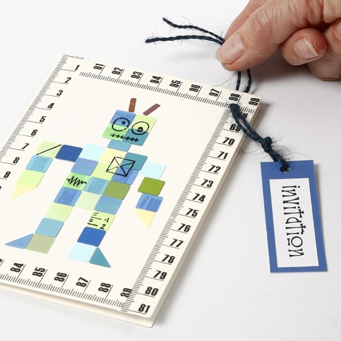 A Card Series with Masking Tape and Foil Mosaic Tiles